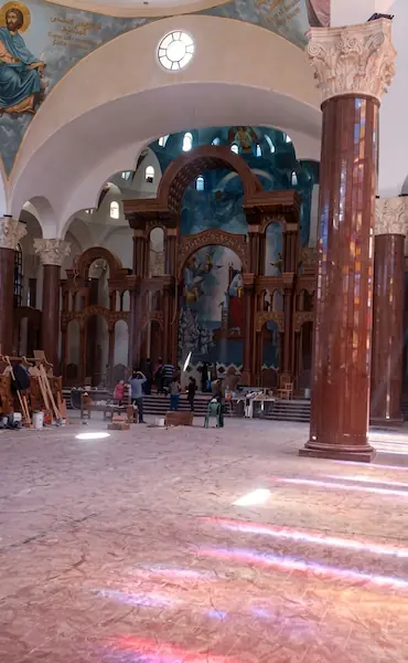 Saint Athanasius Coptic Orthodox Church, Alexandria, Egypt — sound system detail