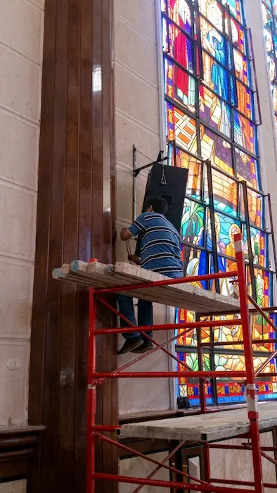 Saint Athanasius Coptic Orthodox Church, Alexandria, Egypt — equipment installation